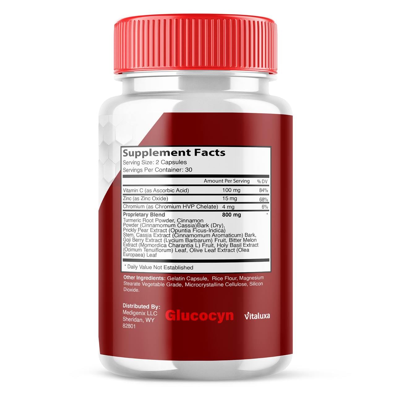 Vitaluxa Glucocyn Support Capsules 180 Capsules