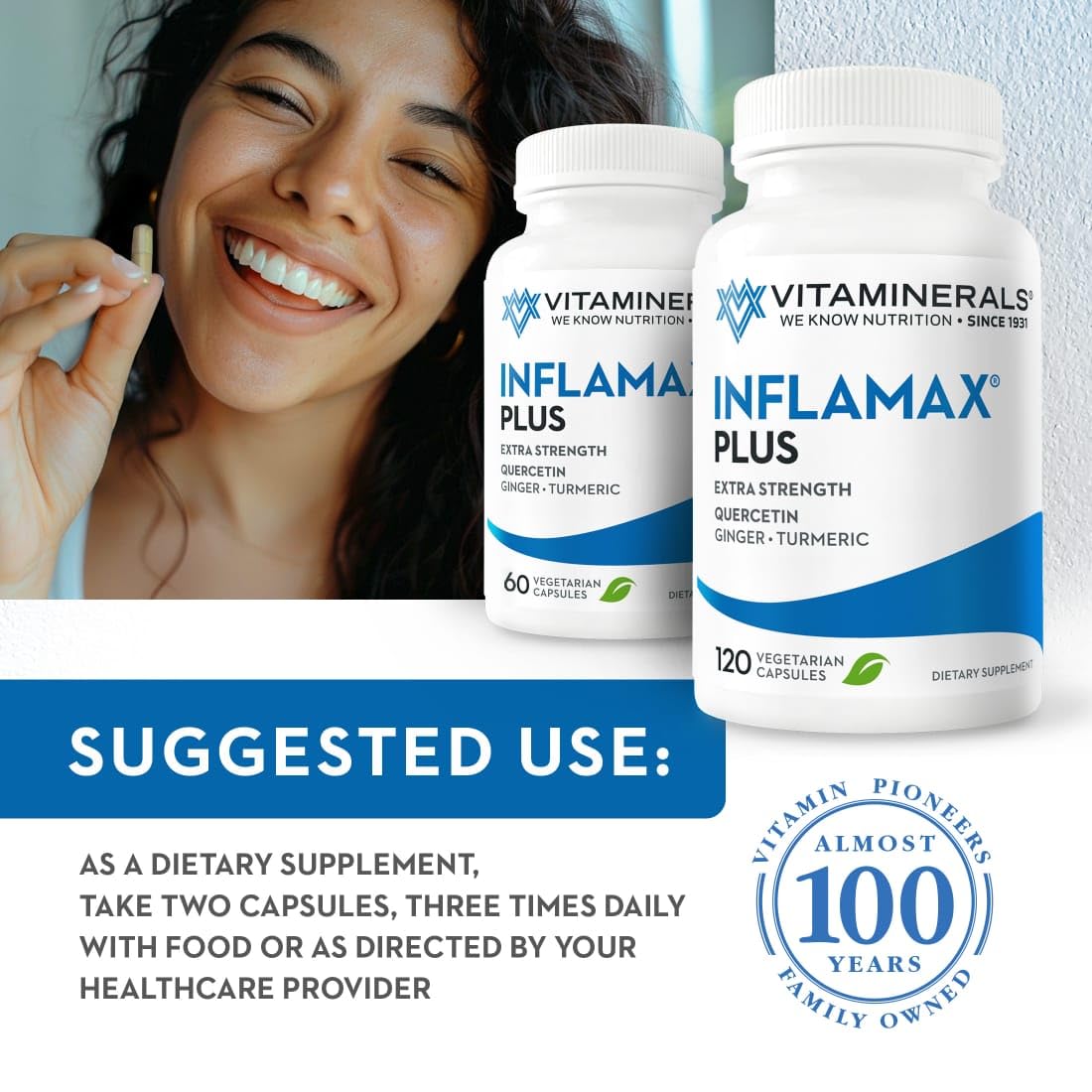 Vitaminerals 121+ Inflamax Plus Capsules, 60 Count