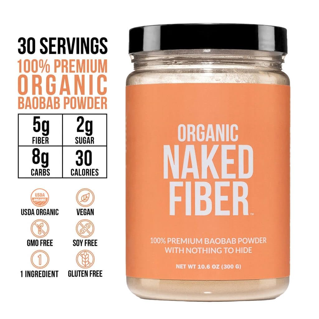 NAKED Fiber Organic Baobab Powder 10.6 Ounces