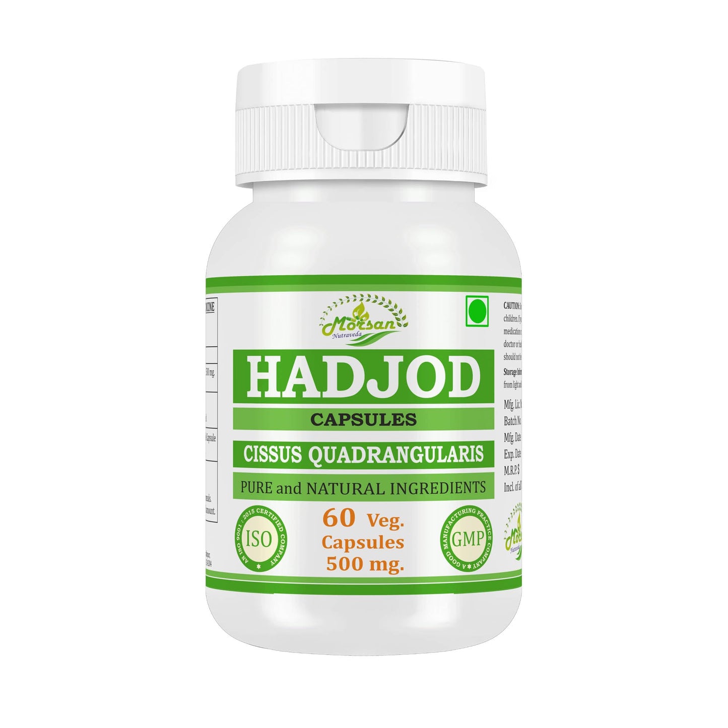 Morsan Nutraveda Hadjod (Cissus Quadrangularis) 500 mg Capsule, 60 Capsules