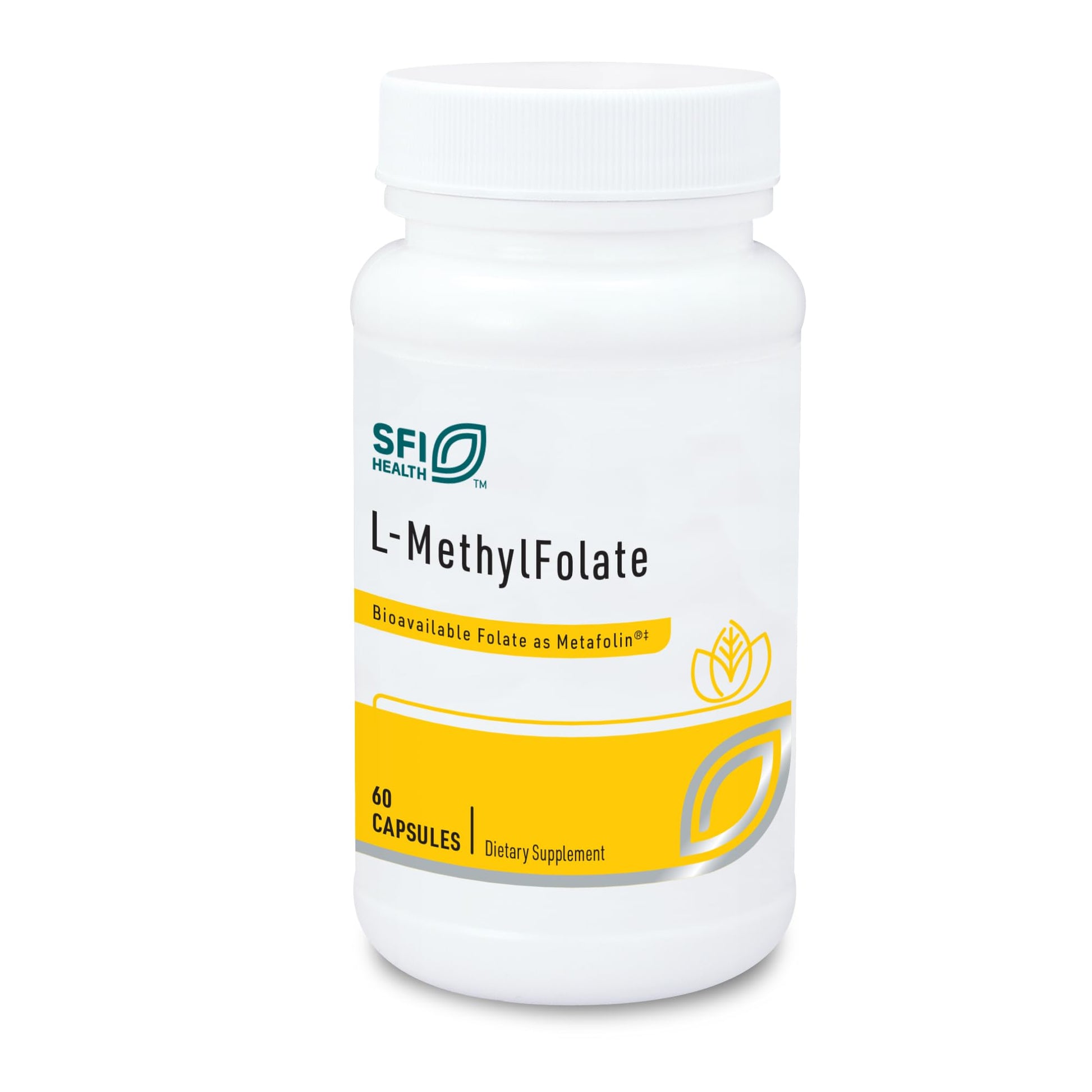 SFI Health L-Methylfolate Metafolin L-5-MTHF 1000 mcg Capsules, 60 Count