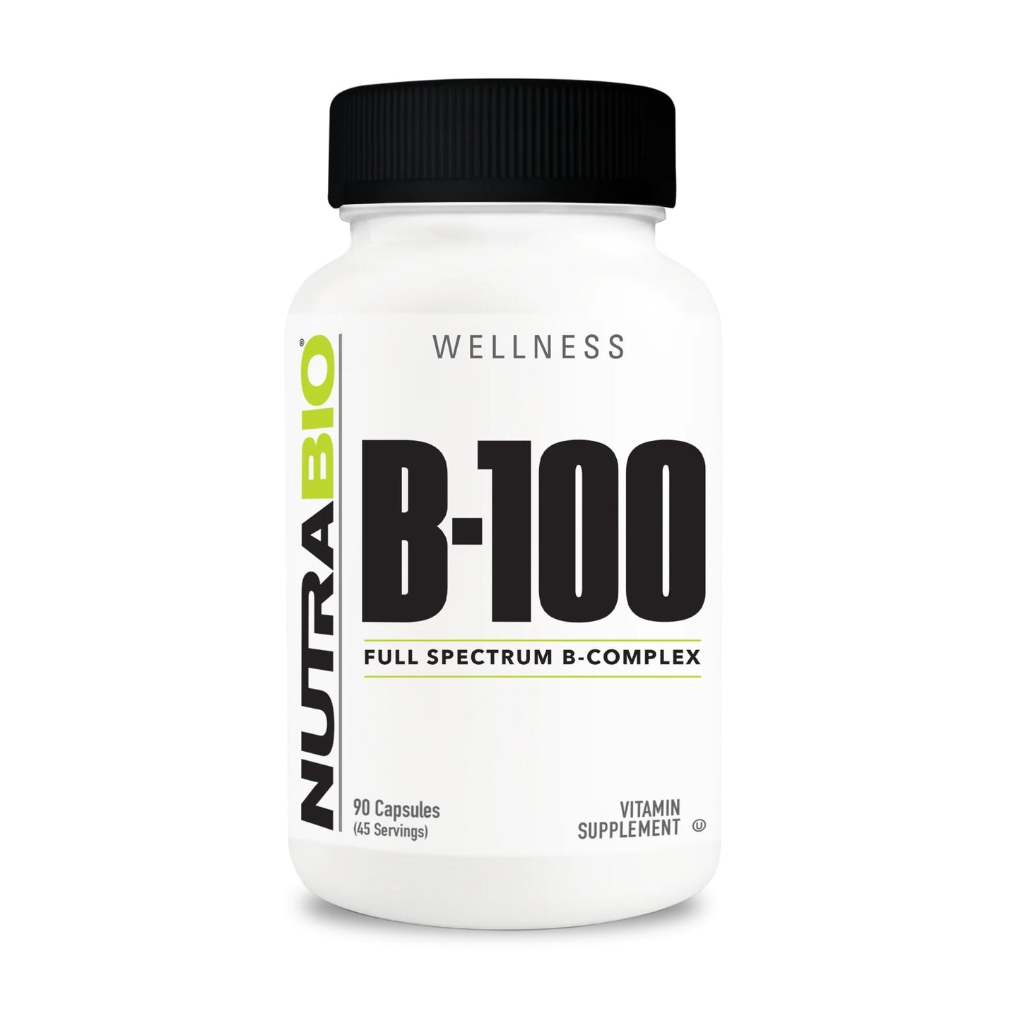 NutraBio B-100 B Vitamin Complex 90 Capsules