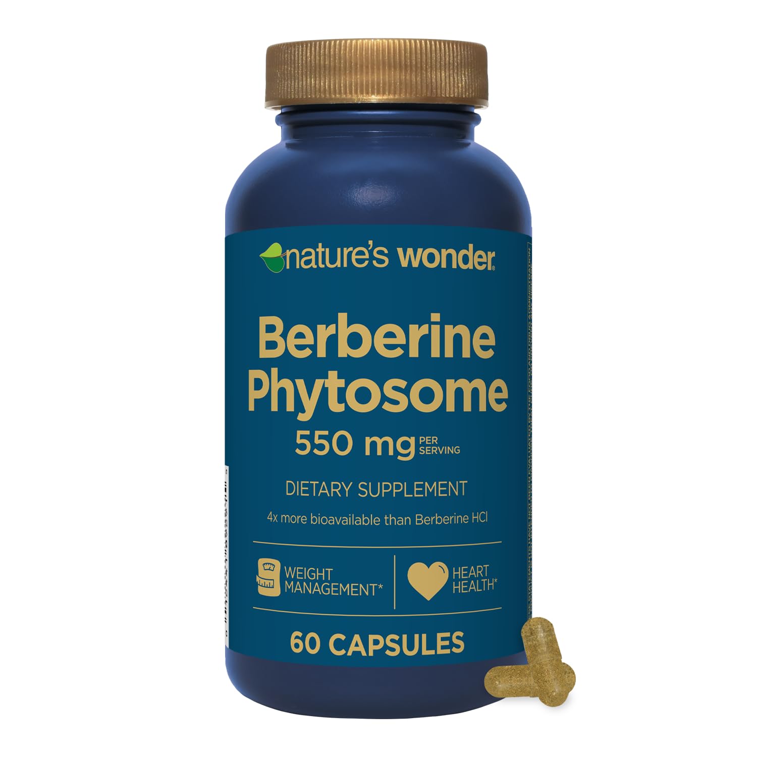 Nature's Wonder Berberine Phytosome 550 mg Capsule 60 Count