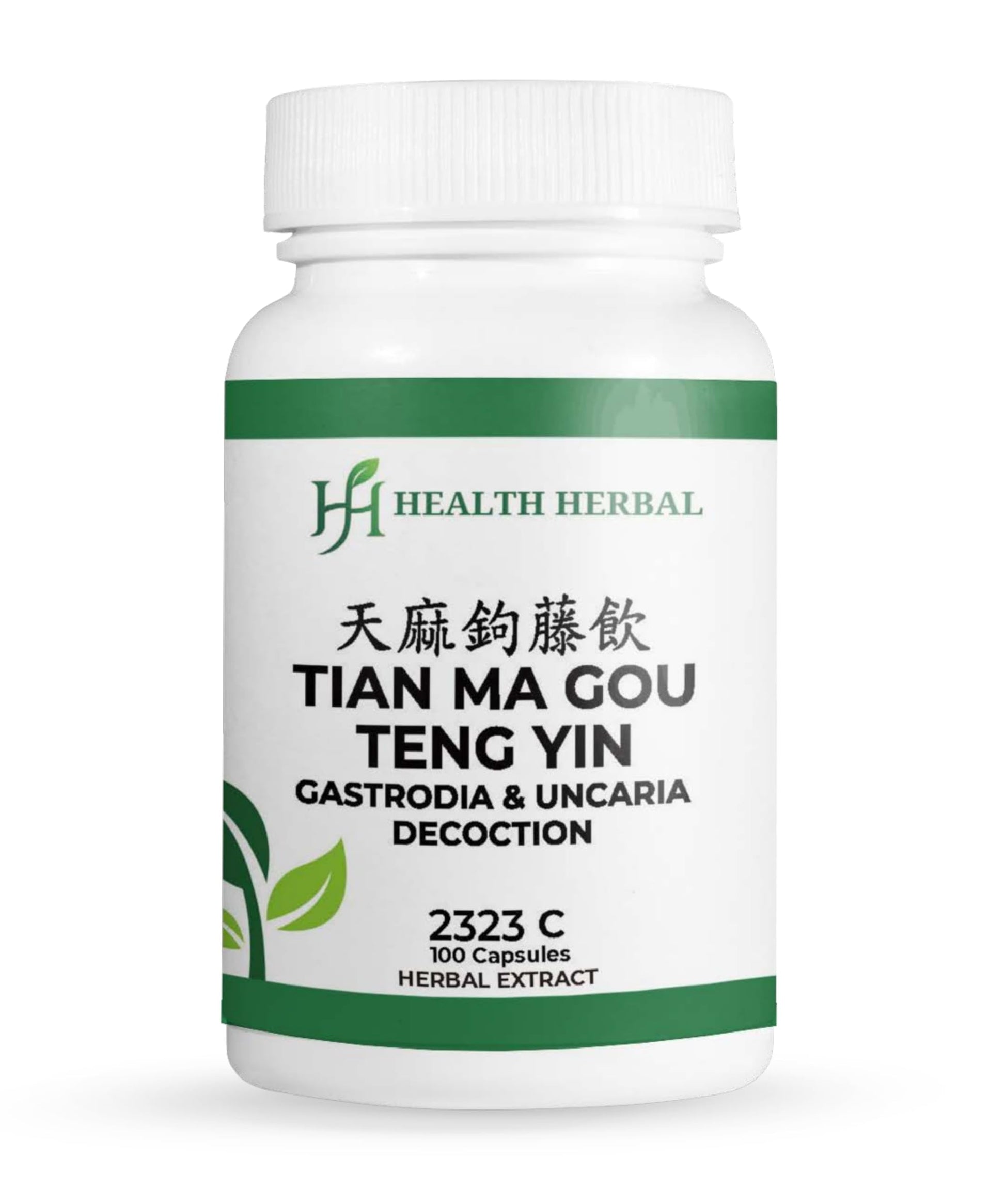Health Herbal Tian Ma Gou Teng Yin/Gastrodia & Uncaria Decoction Capsules, 100 Capsules