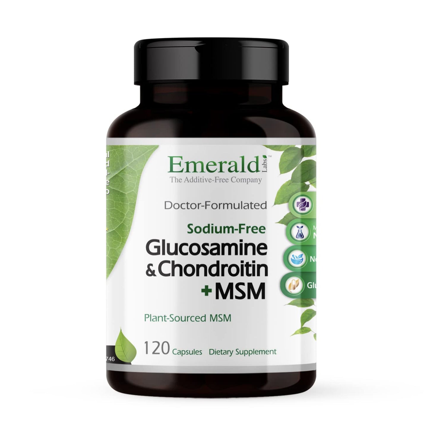 Emerald Labs Glucosamine & Chondroitin with MSM - Bone Health & Joint Health Supplement - Gluten-Free 120 Capsules