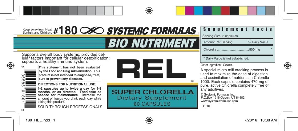 Systemic Formulas REL-Chlorella Capsule 60 Count