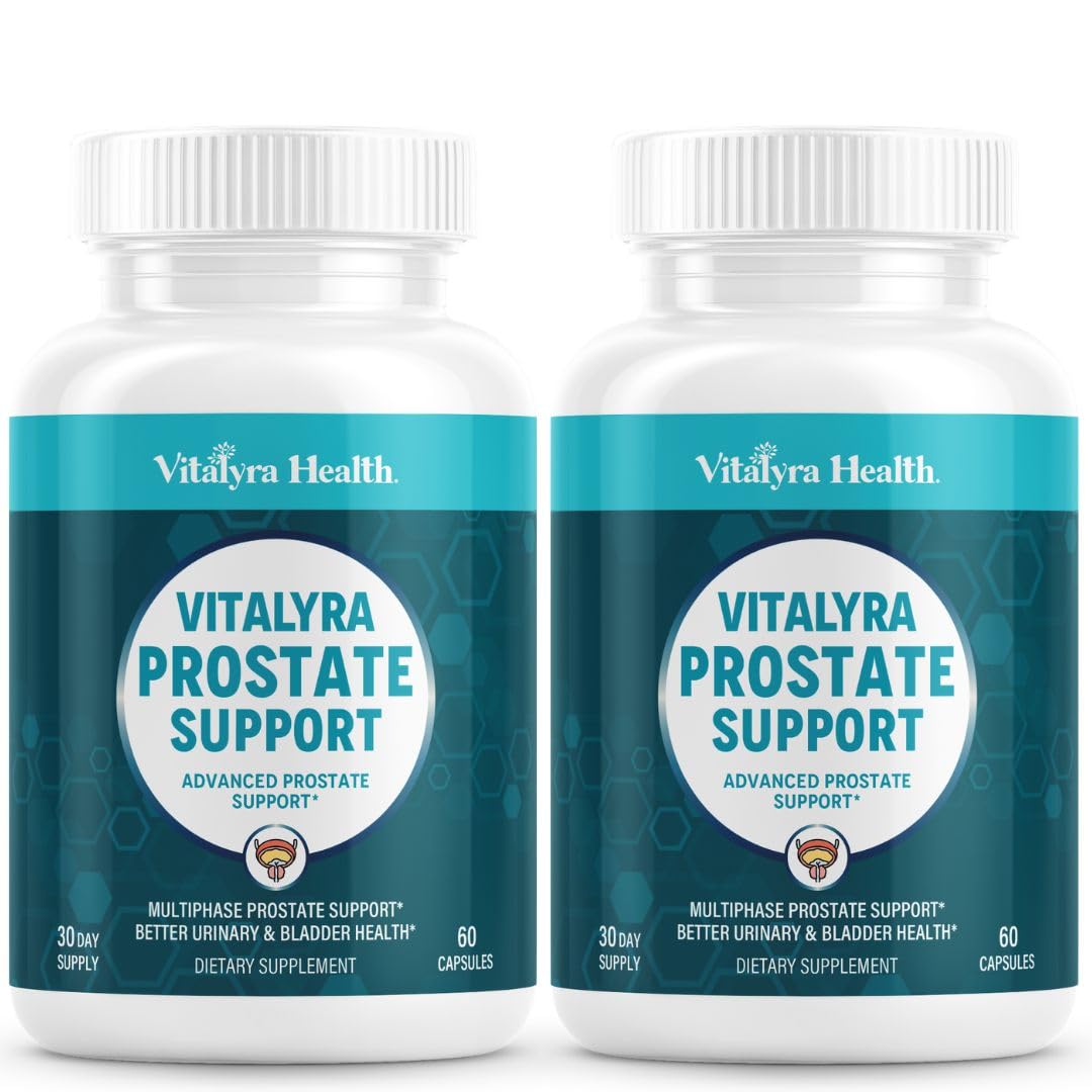 Vitalyra Health Prostate Support Capsules 120 Capsules Multiphase Herbal Formula with Saw Palmetto, Beta-Sitosterol & Zinc for Urinary Flow and Bladder Comfort
