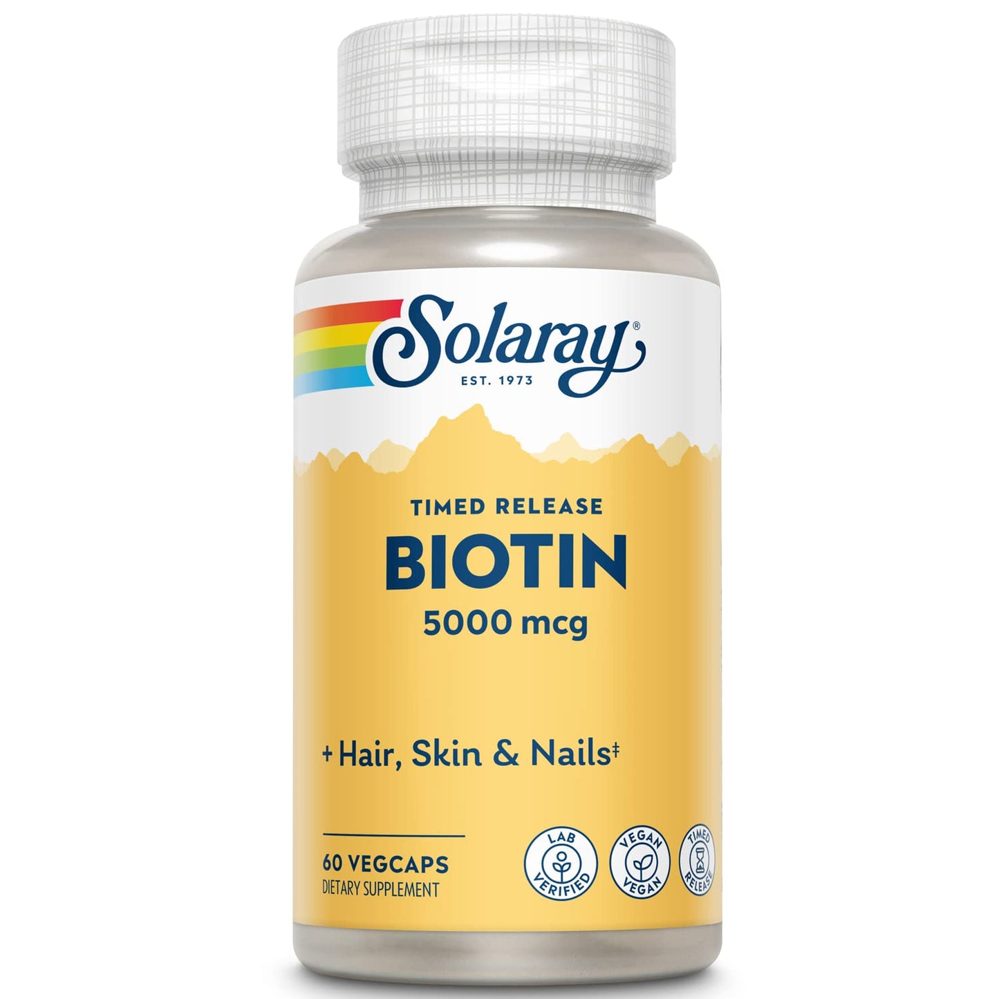 Solaray Timed-Release Biotin 5000 mcg Capsule, 60 Count