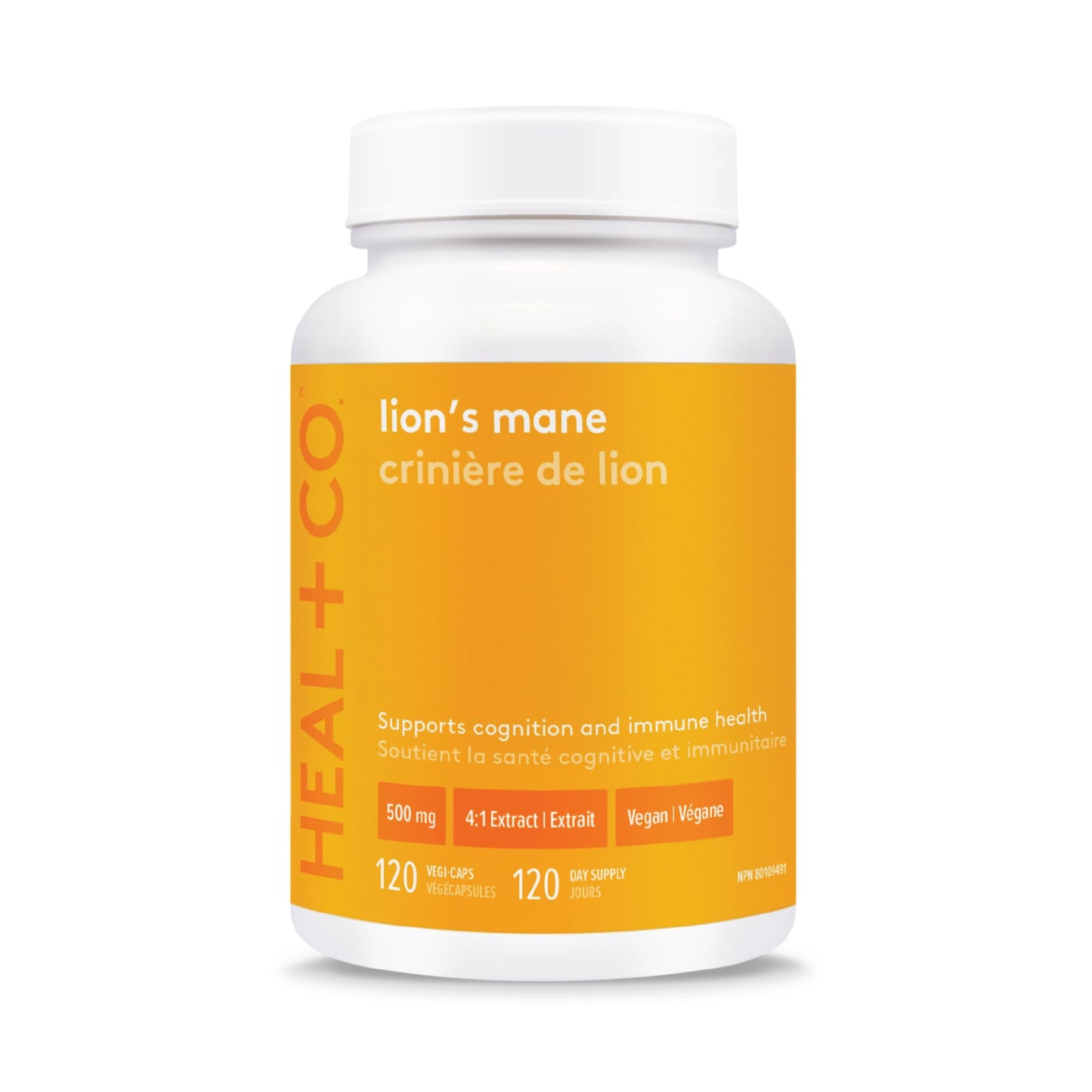 HEAL + CO. Lion's Mane Capsules 120 Count