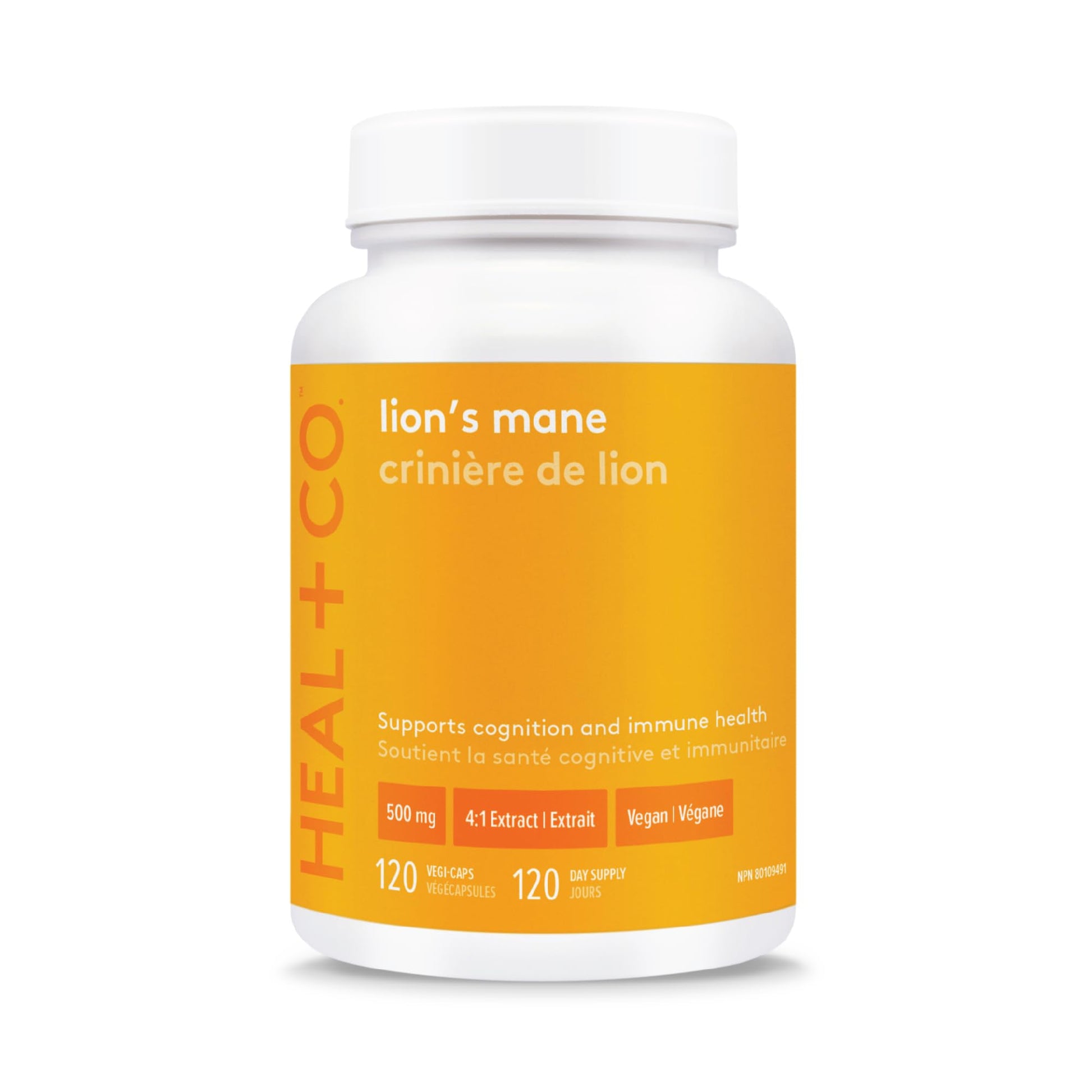 HEAL + CO. Lion's Mane Capsules 120 Count