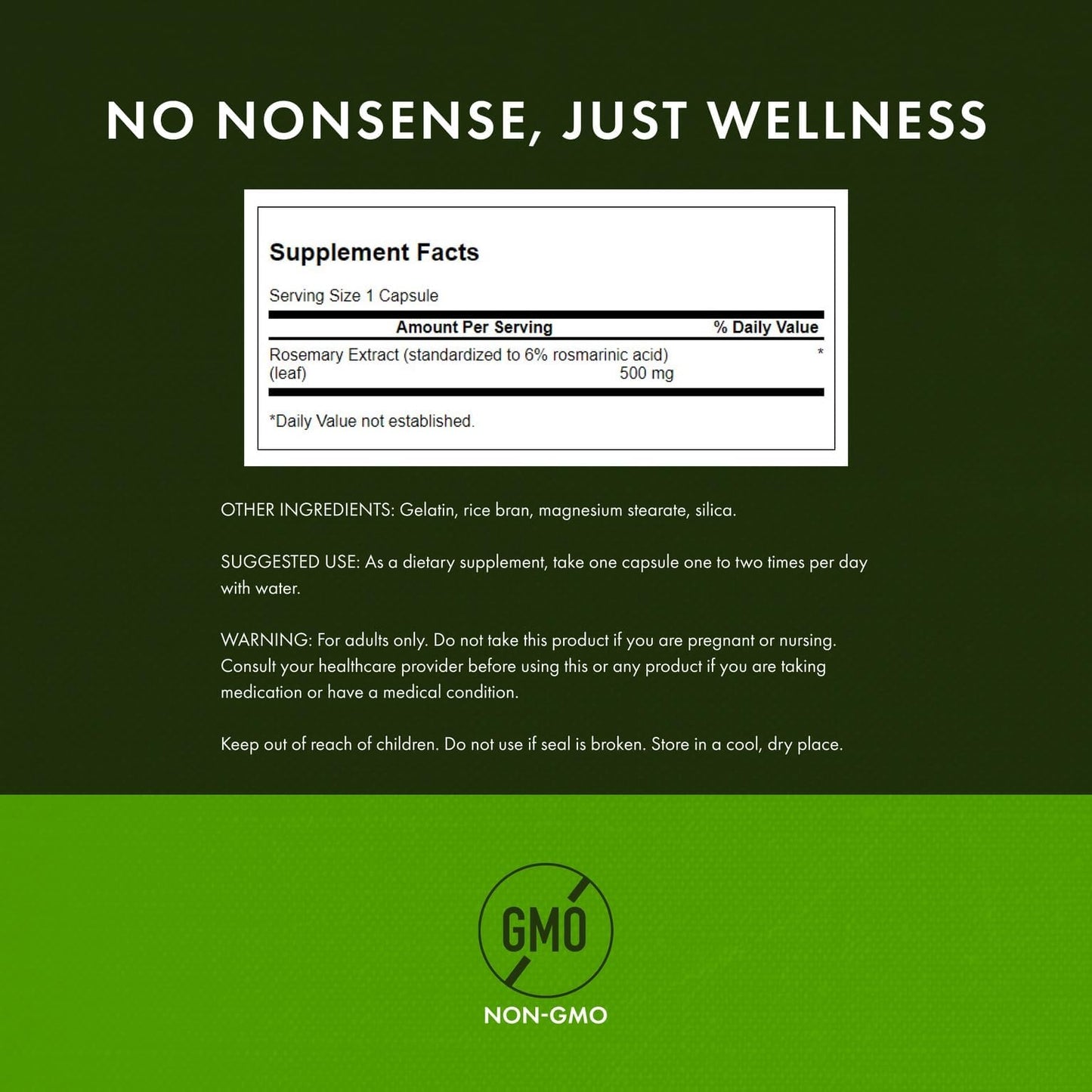 Swanson Rosemary Extract Standardized 500 mg, 120 Capsules