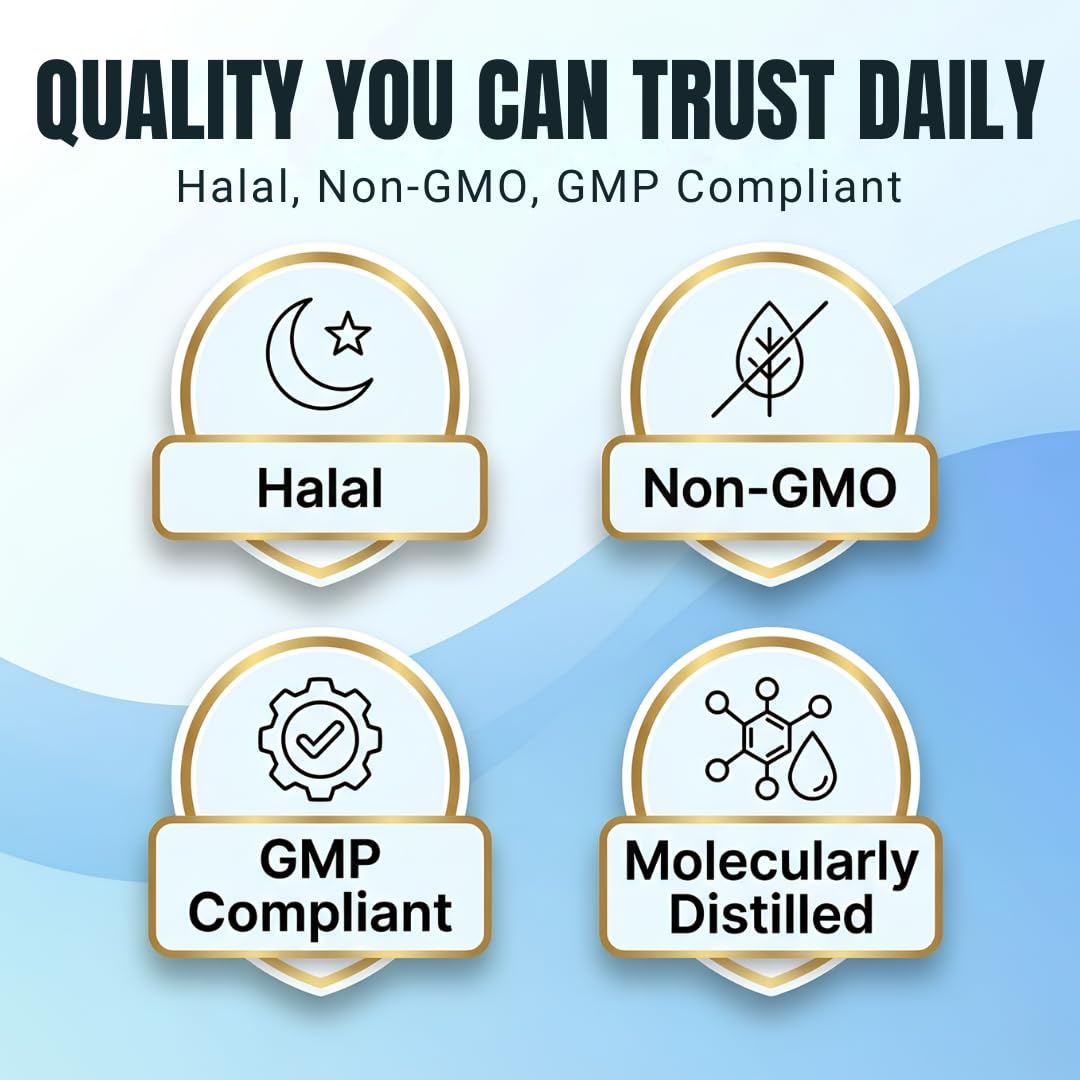 CINCY TaaQaa Omega 3 Fish Oil Supplement – Molecularly Distilled EPA DHA Softgels 100