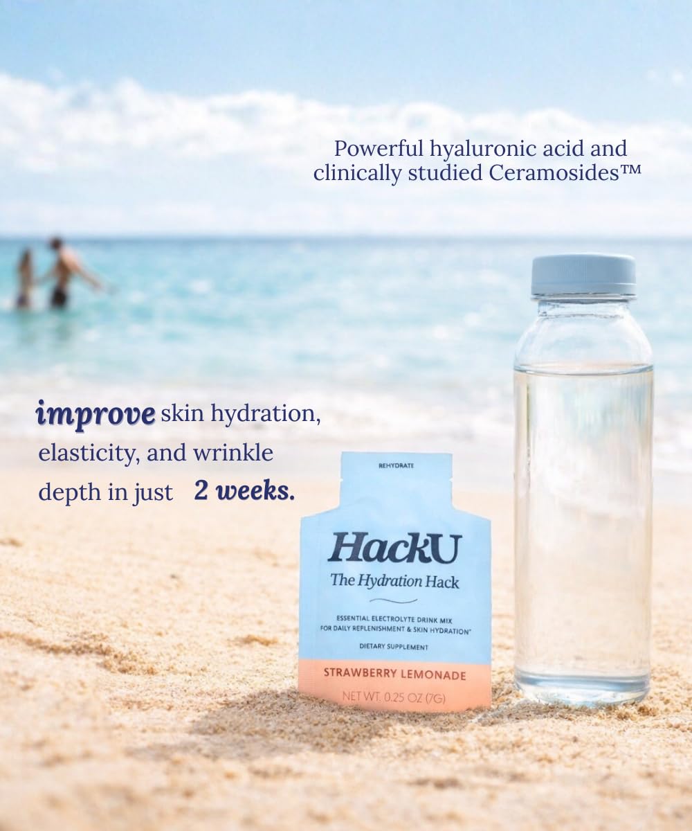 HackU Sugar-Free Electrolyte Packets Powder, 10 Pack