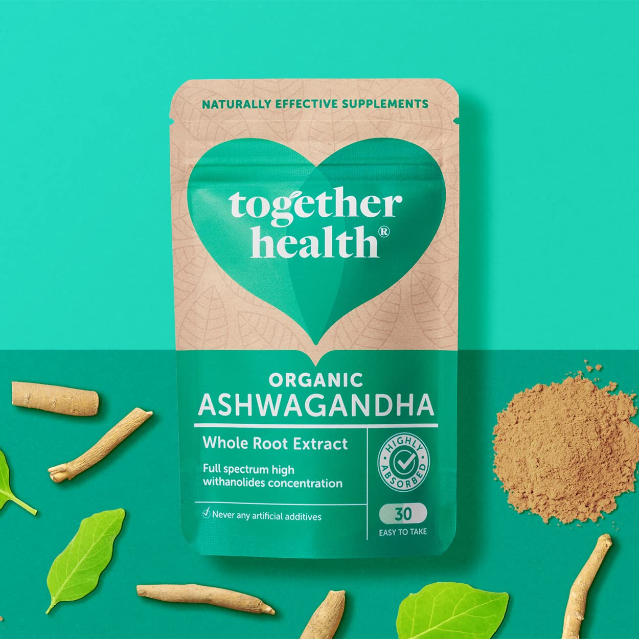 Together Organic Whole Herb Ashwagandha Capsule 30 Count