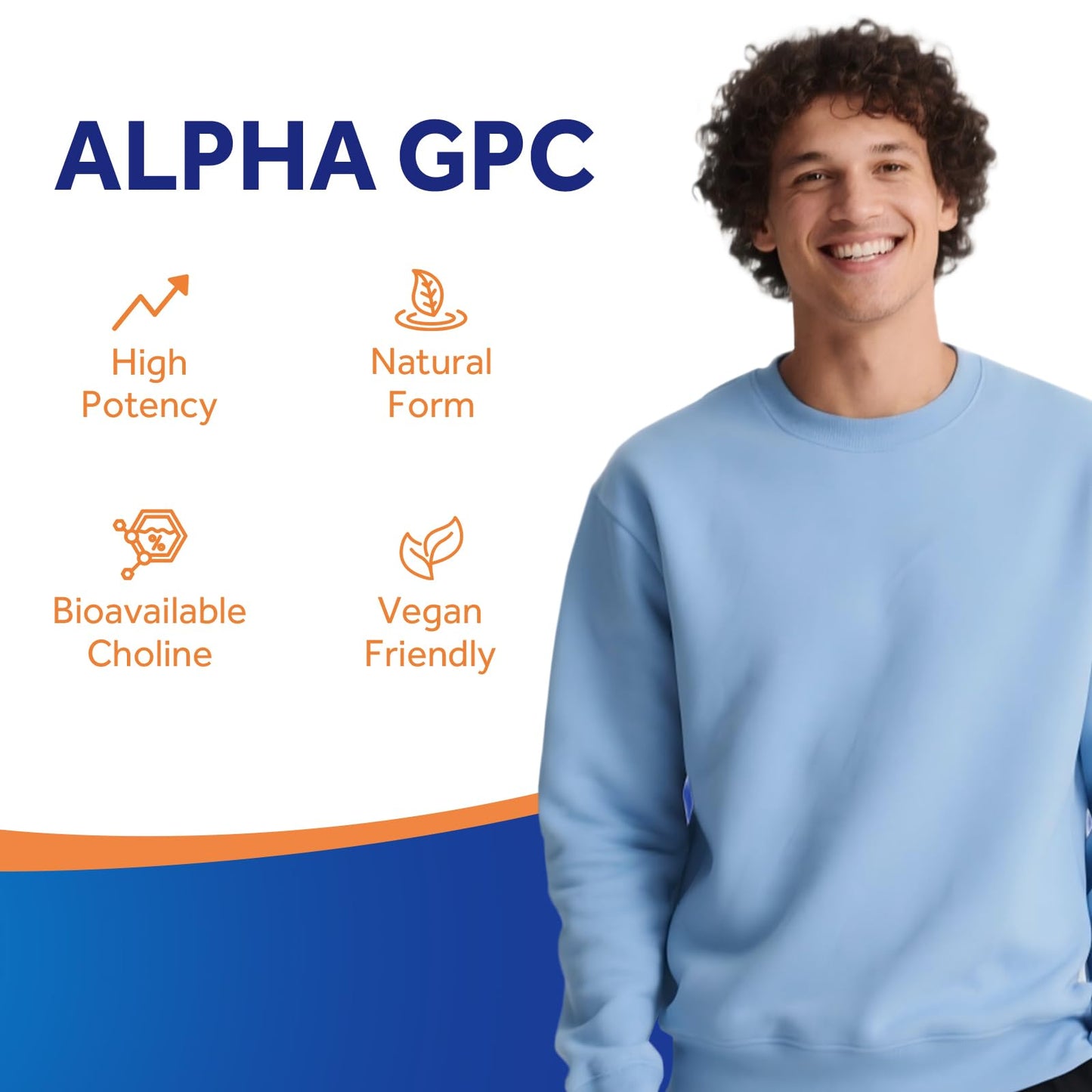 Doctor's Recipes Alpha GPC Choline Supplement 600 mg, Highly Bioavailable Source of Choline, Non-GMO, No Gluten, Memory, Focus, Cognitive Support for Women & Men, 120 Capsules