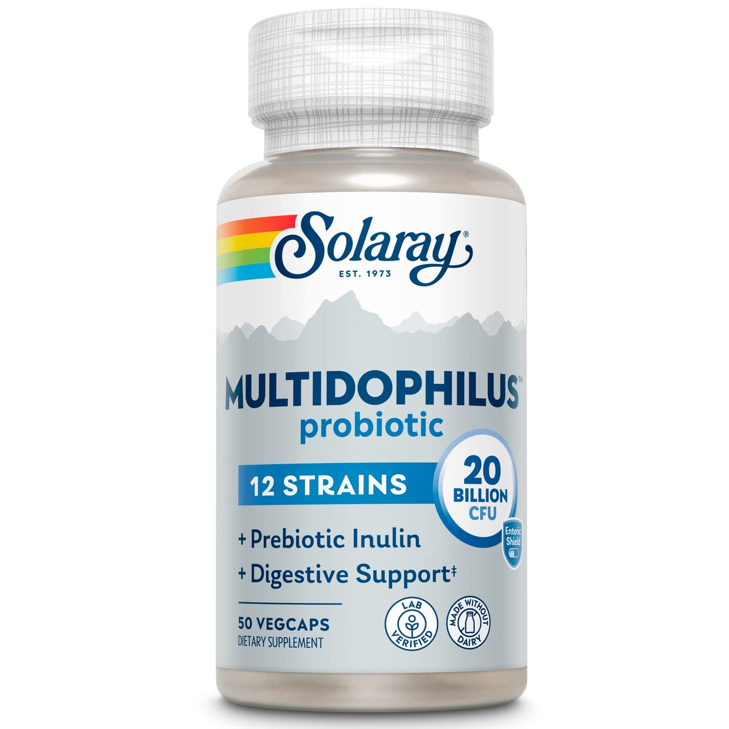SOLARAY Multidophilus 12 Strain Probiotic 20 Billion CFU Capsule 50 Count