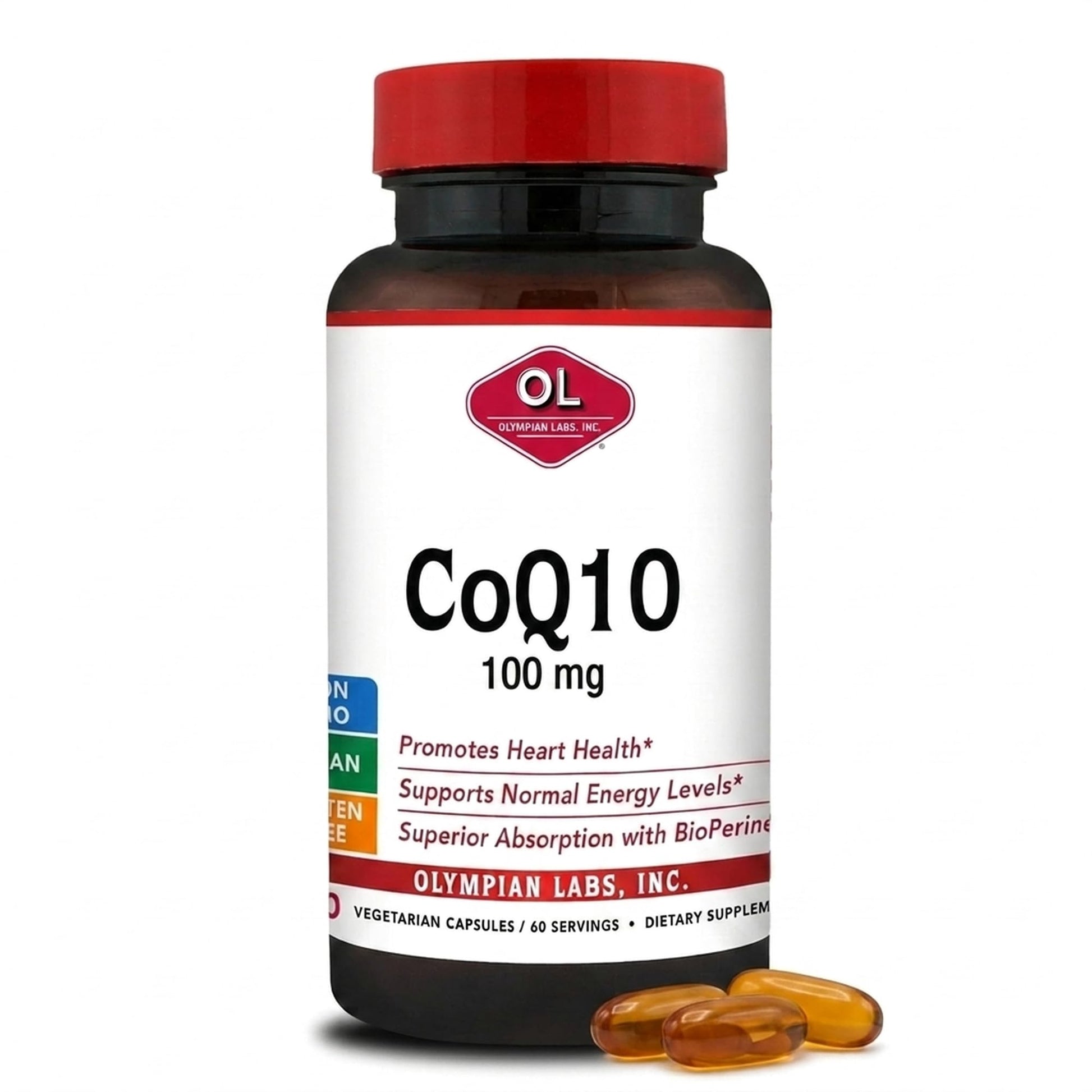 Olympian Labs Coenzyme Q10 100mg Softgel, 90 Count