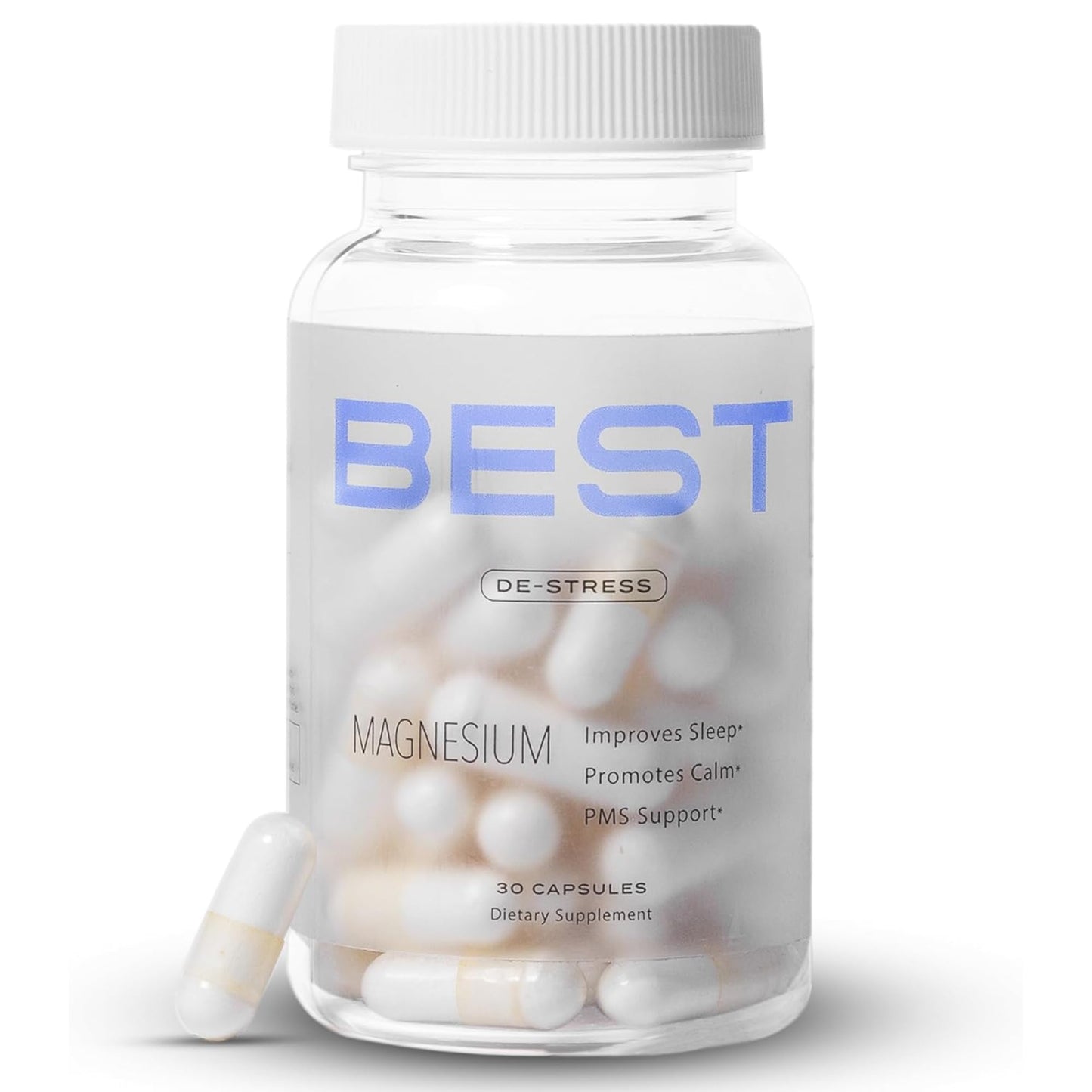 BEST Supplements Magnesium Glycinate Capsules, 30 Count