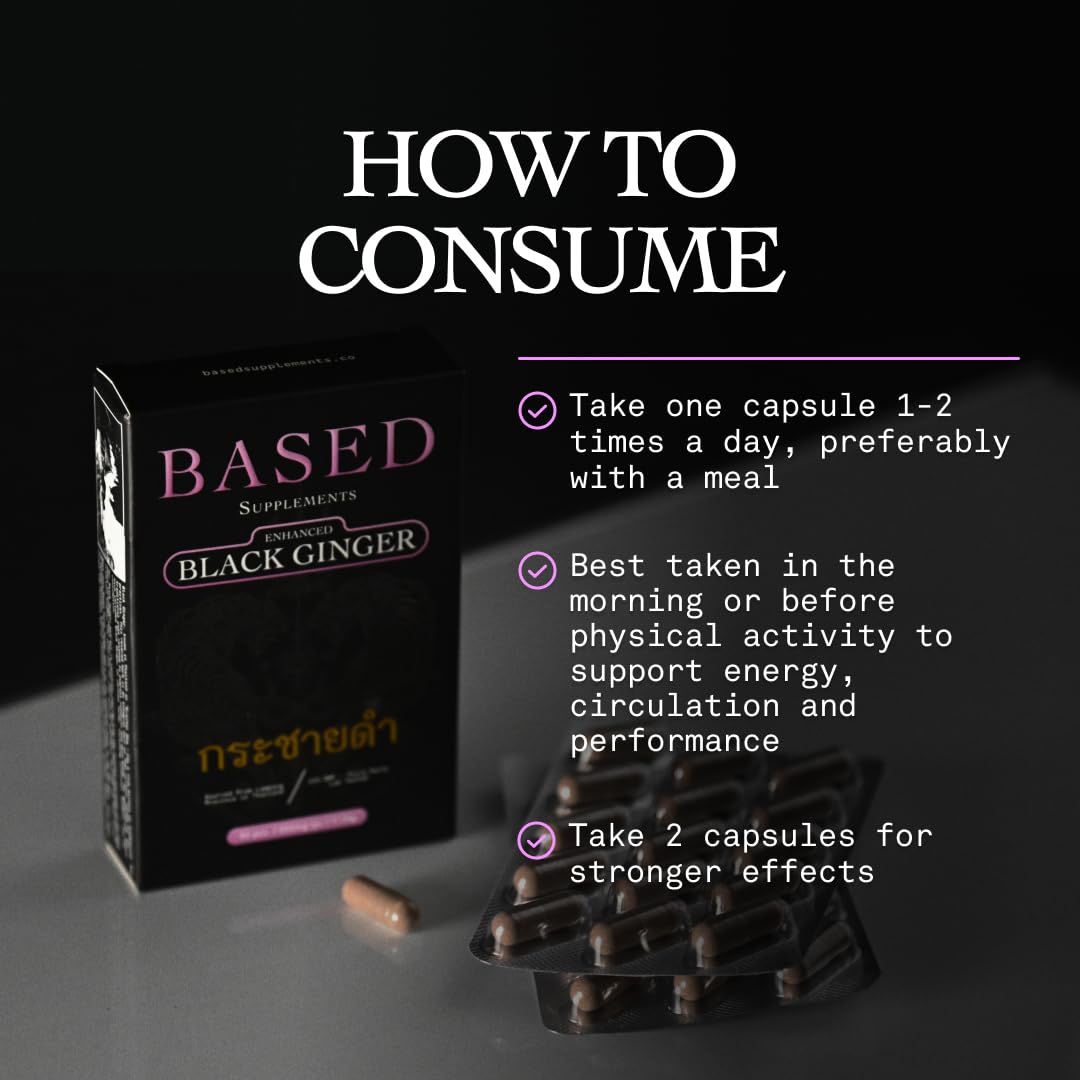Based Supplements Black Ginger Capsule 30 Capsules