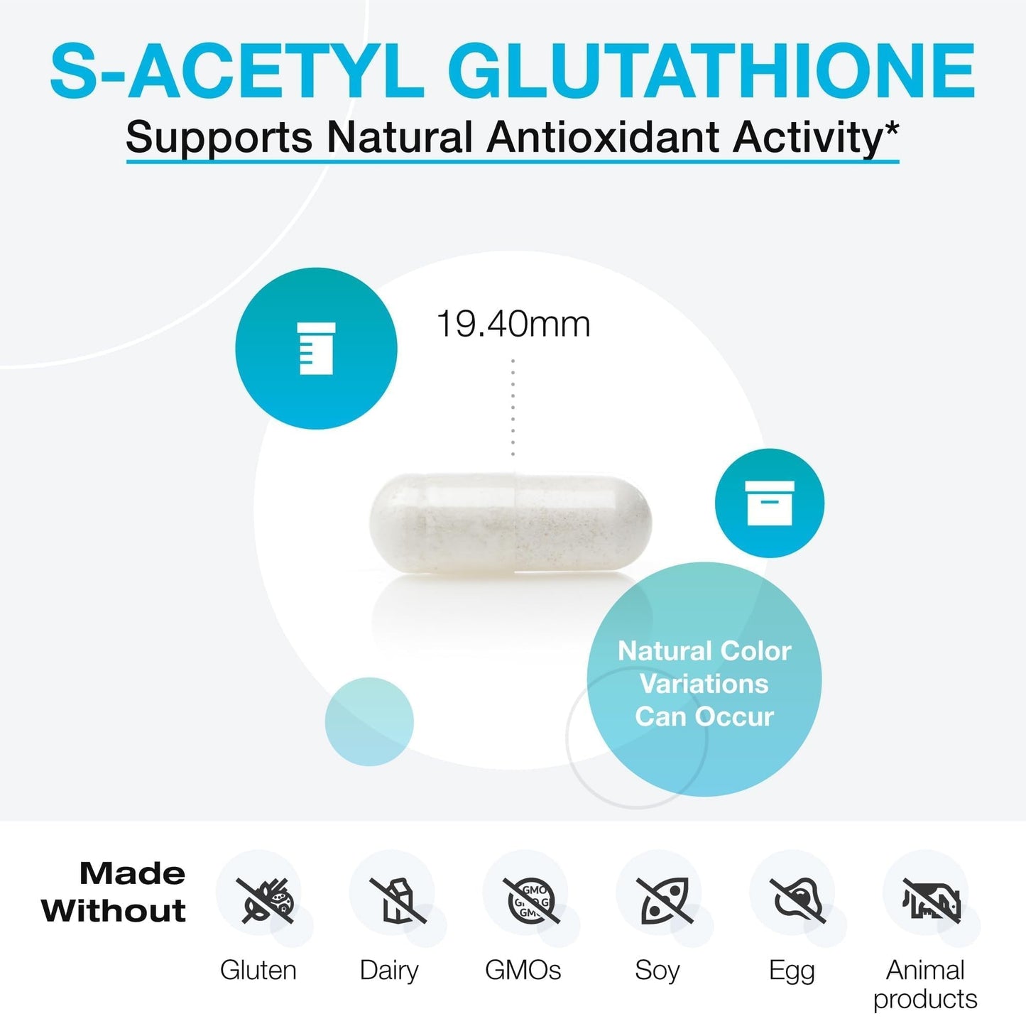 XYMOGEN S-Acetyl Glutathione Capsule 120 Count
