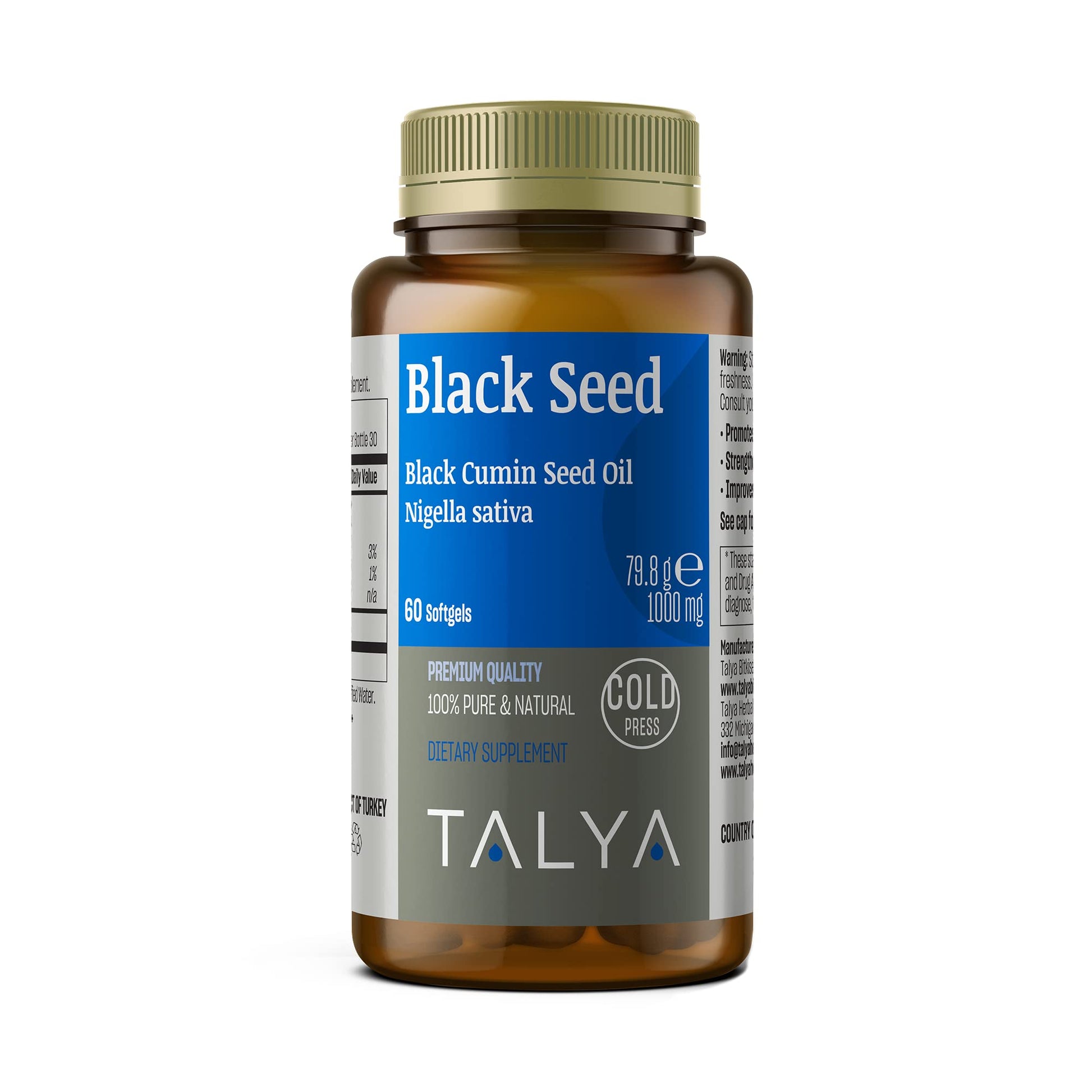 TALYA Black Seed Oil Capsule, 60 Count