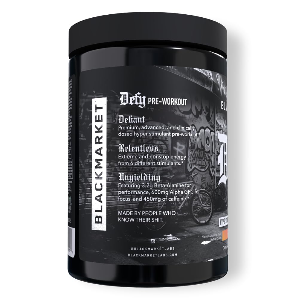 BLACKMARKET DEFY High-Stimulant Pre-Workout Powder 18