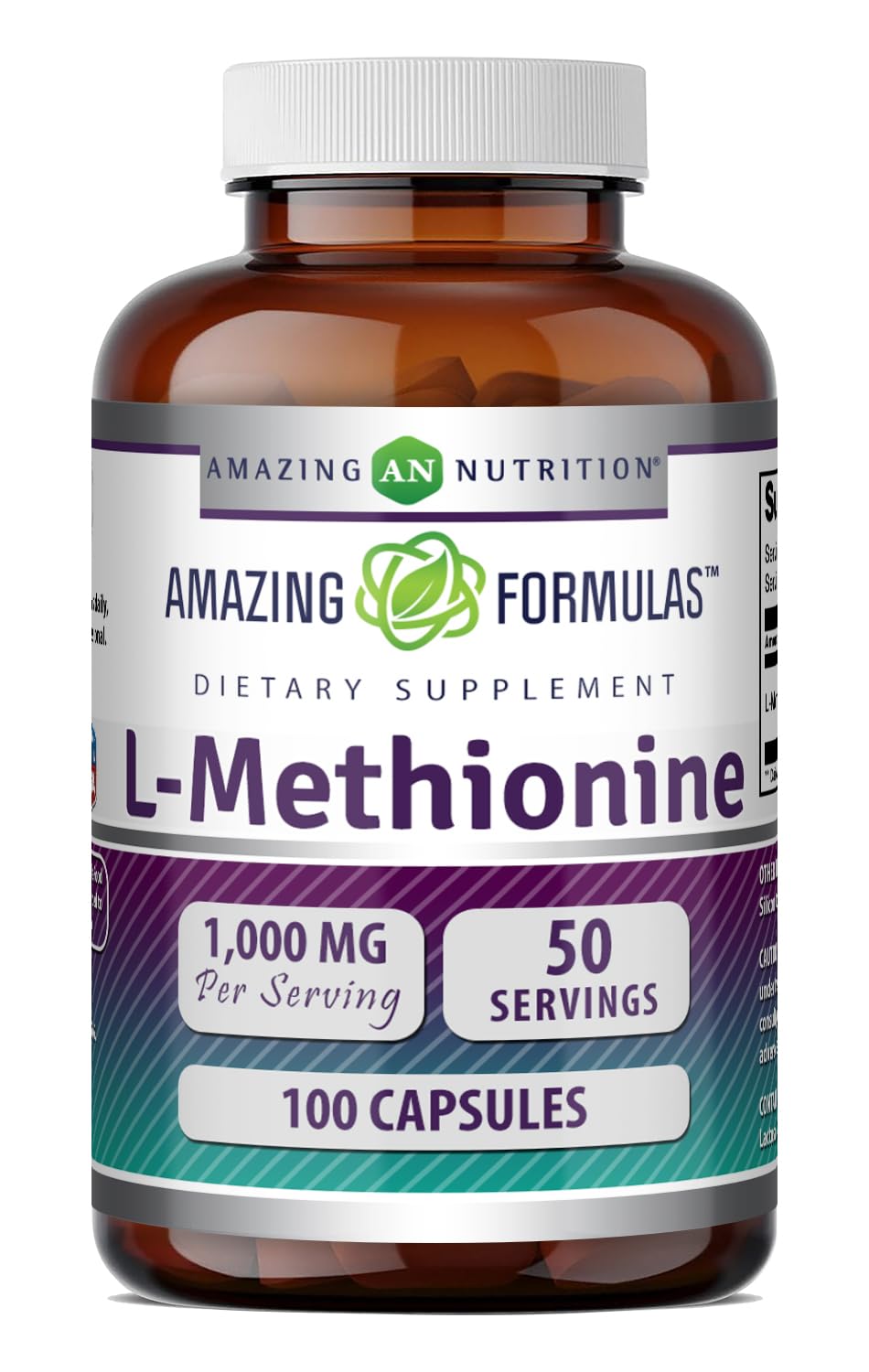 Amazing Nutrition L-Methionine Supplement Capsule 100 Capsules