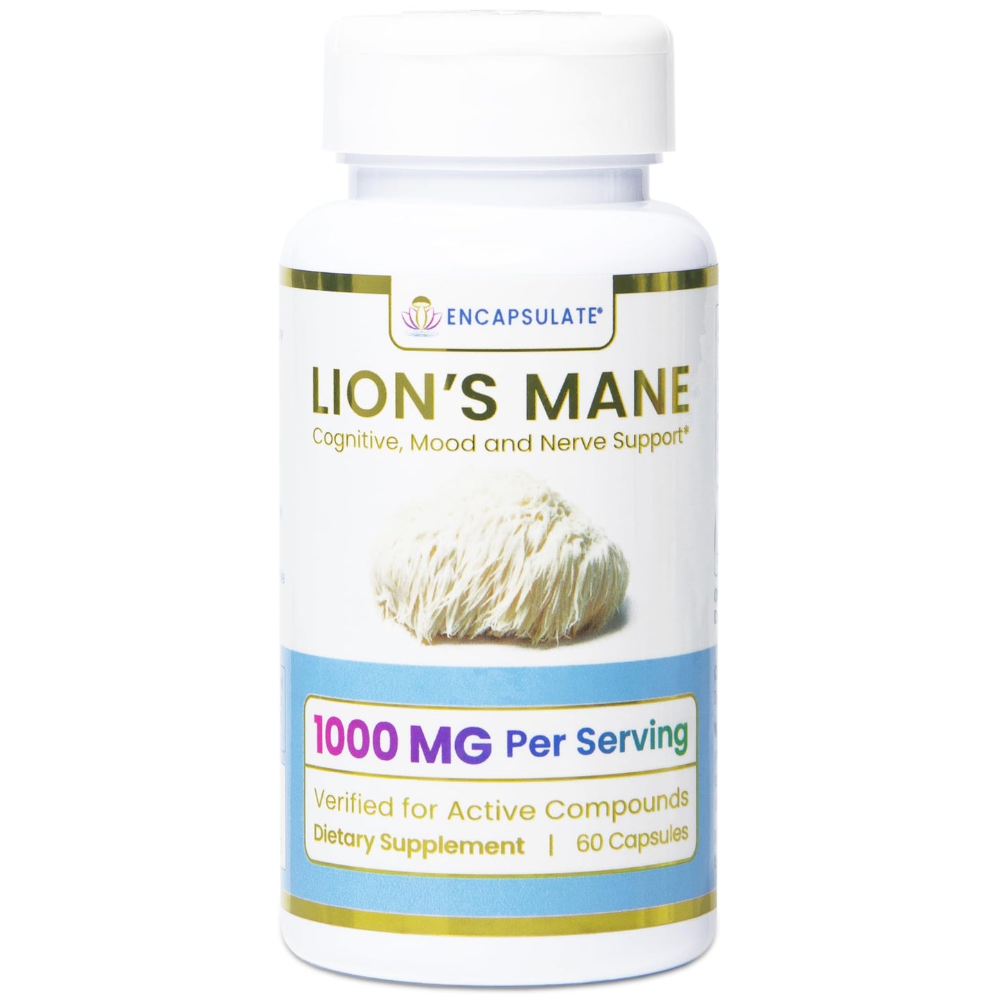 ENCAPSULATE Lion’s Mane 8:1 Extract Capsules 60 Count