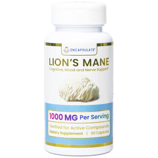 ENCAPSULATE Lion’s Mane 8:1 Extract Capsules 60 Count