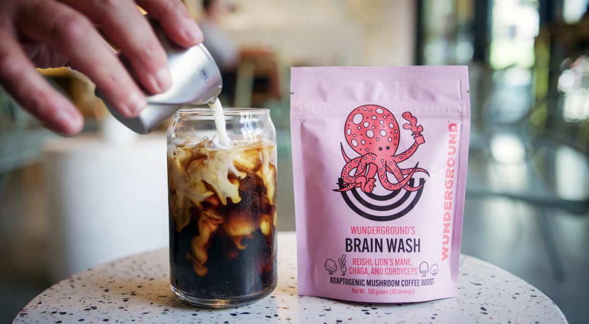 Wunderground Brain Wash Organic Mushroom Superboost Powder 4.23 oz
