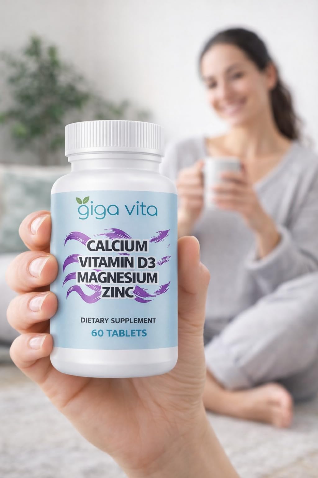 Giga Vita Calcium Vitamin D3 Magnesium Zinc Capsule, 60 Capsules