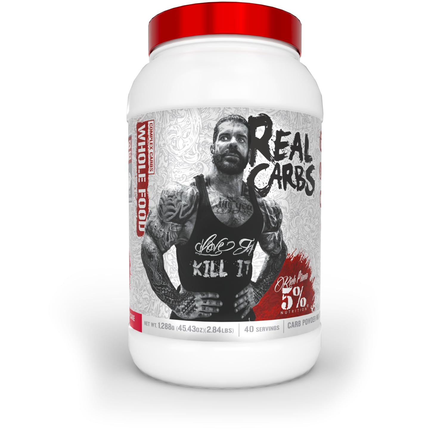 5% Nutrition Rich Piana Real Carbs with Real Food Complex Carb Powder, 40 Servings