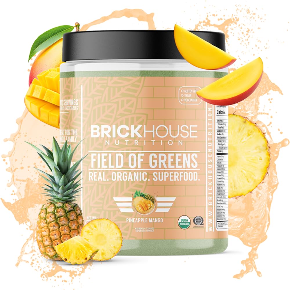 BRICKHOUSE NUTRITION Field of Greens Super Greens Powder, 12 oz