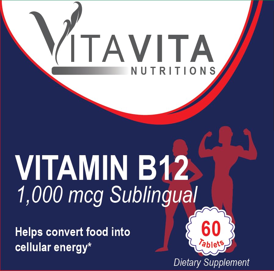 VitaVita Nutritions Vitamin B12 1000 mcg Tablet, 60 Tablets