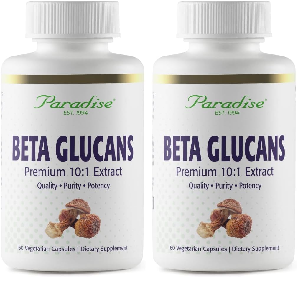 Paradise Herbs Beta Glucans from Yeast Free Agaricus Mushrooms 120 Capsules
