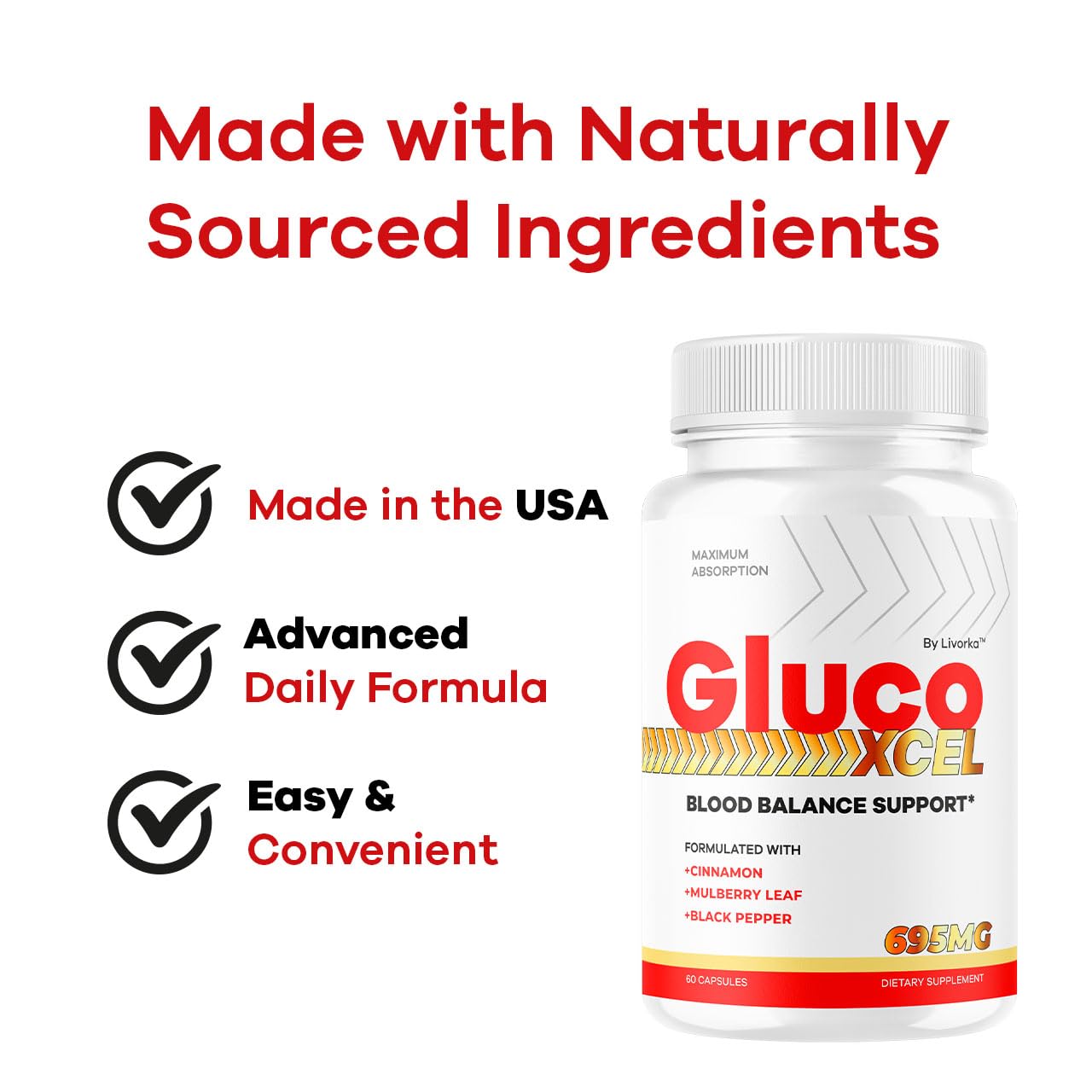 LIVORKA GlucoXcel Capsules 120 Capsules