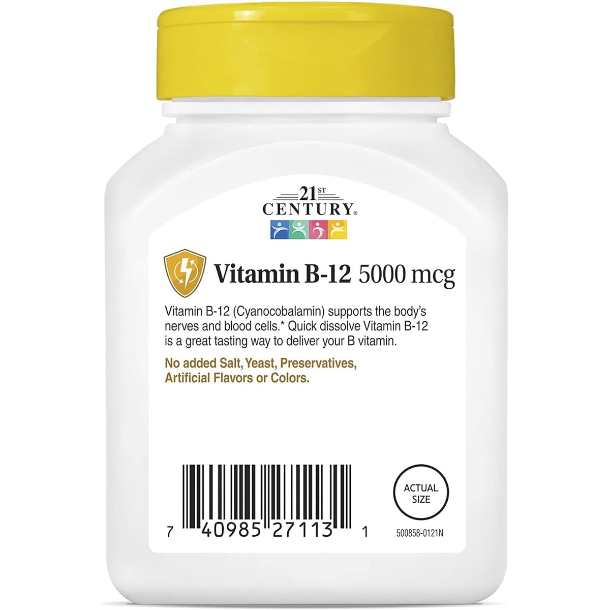 21st Century Vitamin B-12 5000 mcg Tablet, 1 Count