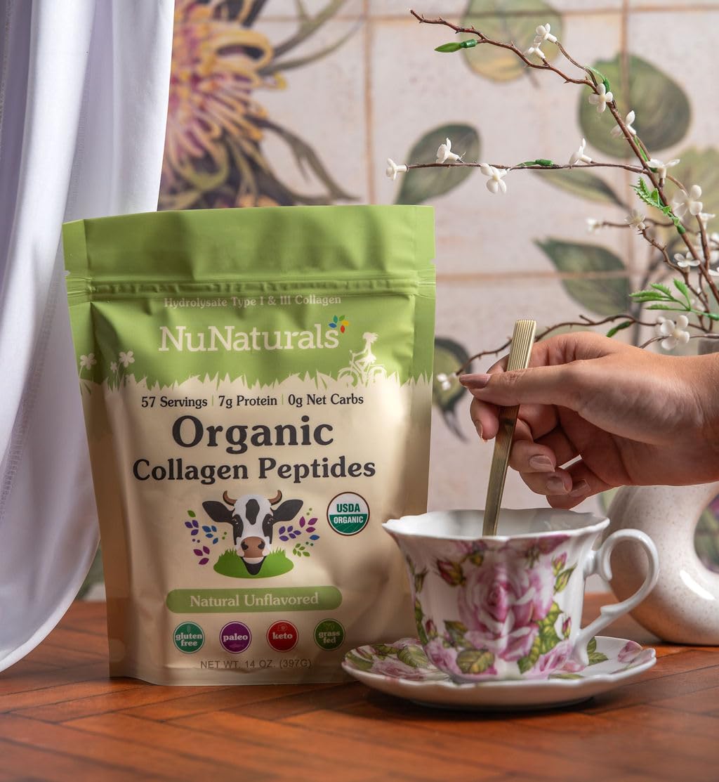 Nunaturals Organic Collagen Peptides Powder, 14 oz
