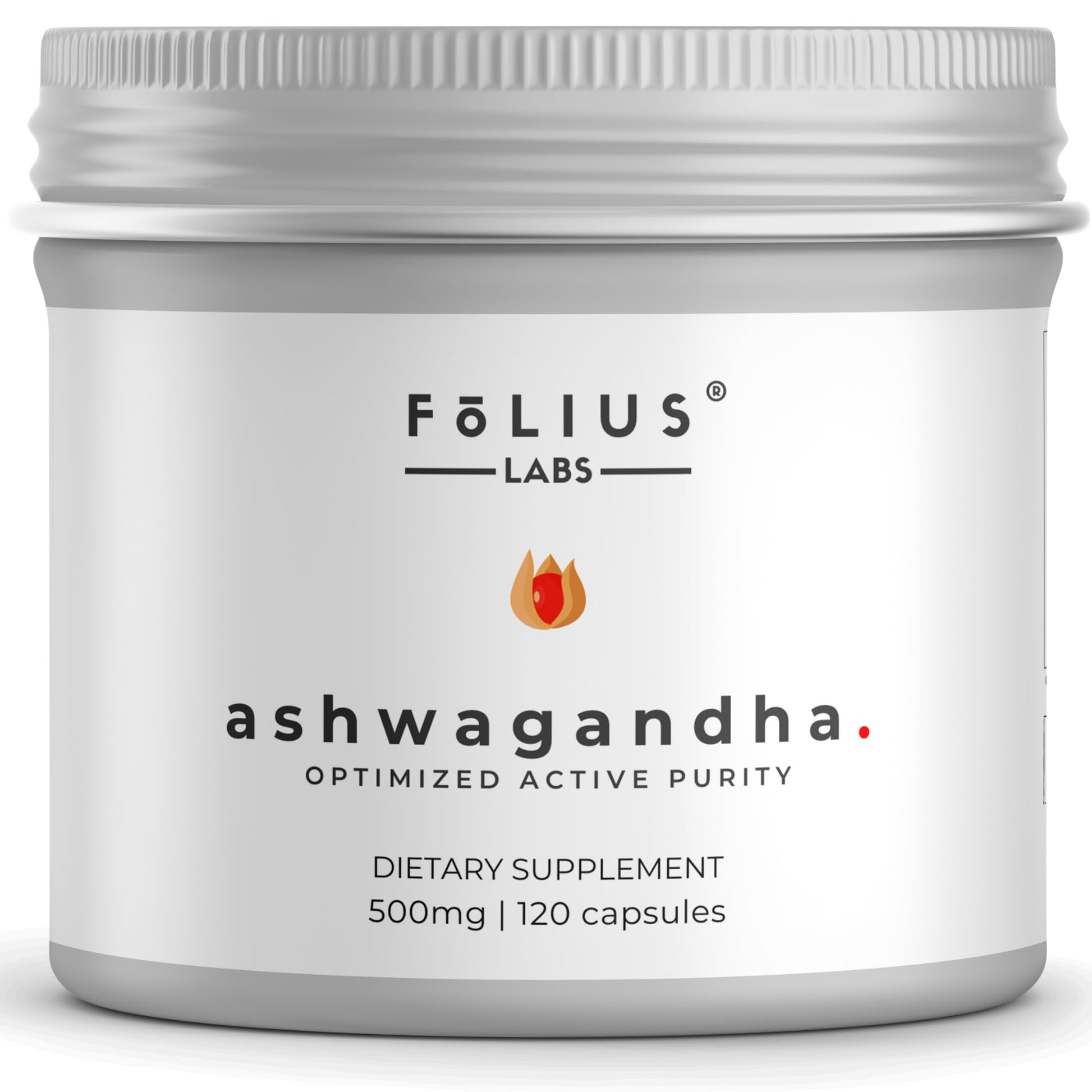 FOLIUS LABS Ashwagandha 500mg Full Spectrum Root Extract Capsule 120 Count