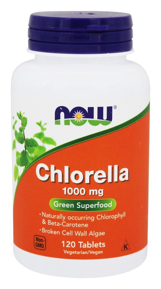 NOW Foods Chlorella 1000 mg Tablets, 120 Count