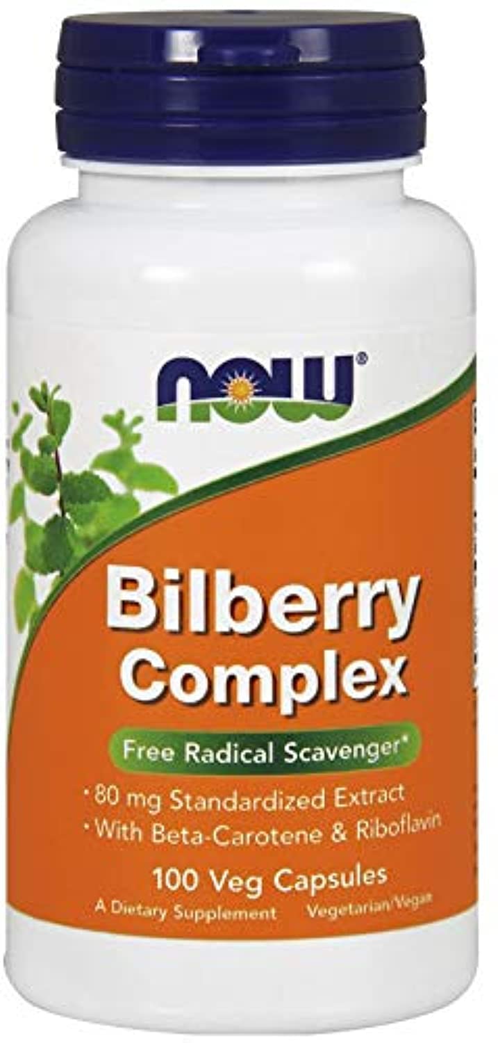 NOW Foods Bilberry Comp 80Mg Capsule, 1 Capsule