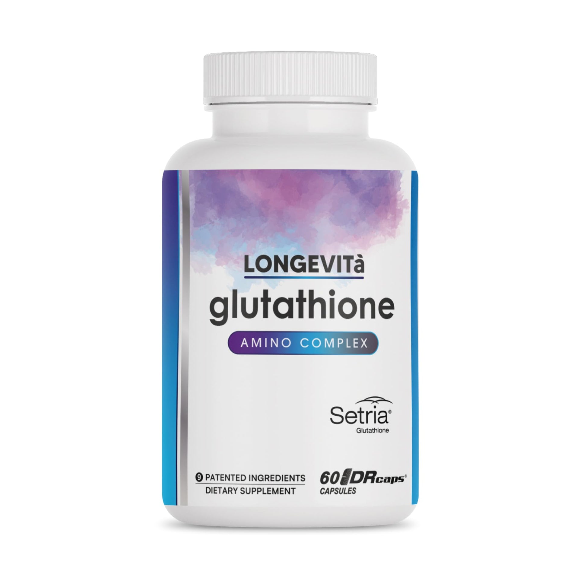 Glutathione Amino Complex 14-in-1 Advanced Absorption Antioxidant, Dual-Action Support: Setria® & NAC, 8 Patented Ingredients, for Energy, Skin, Detox, Immune Defense & Mental Clarity, 60 Capsules