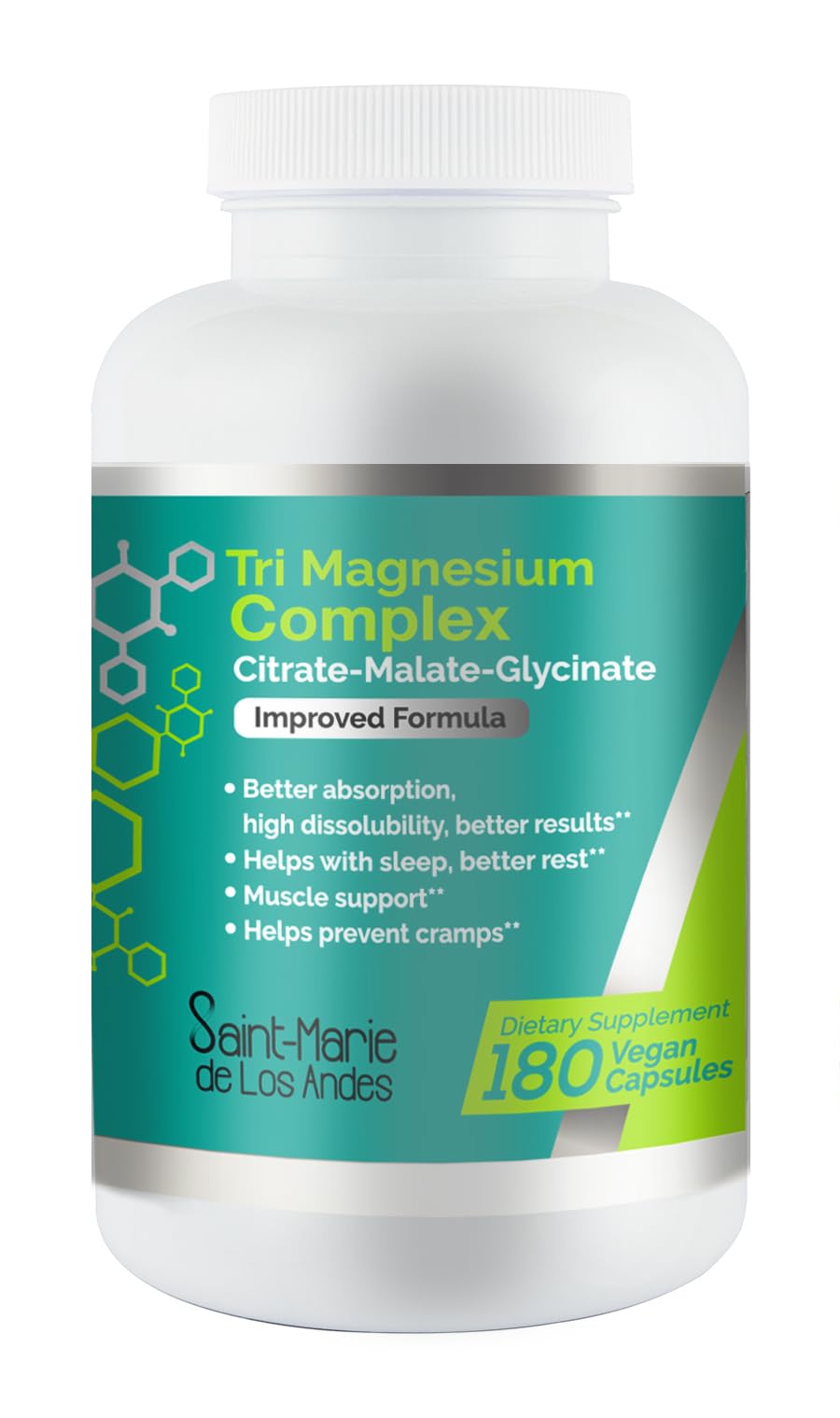 Saint-Marie de los Andes Magnesium Complex Supplement Capsule 180 Count