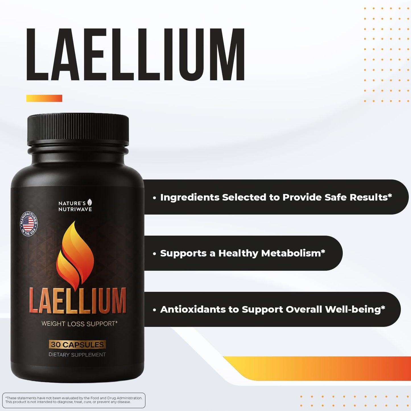 Nature’s NutriWave Laellium Ginger Root, Ceylon Cinnamon & ACV Capsule, 30 Count