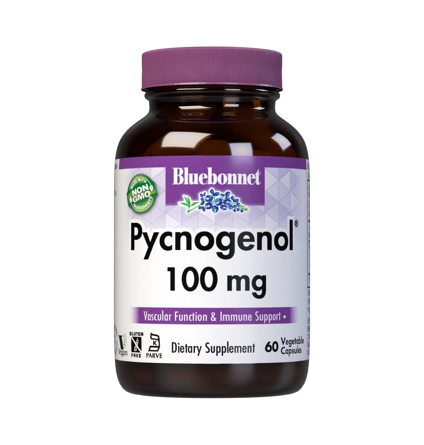 BlueBonnet Pycnogenol Vegetarian Capsules, 60 Count