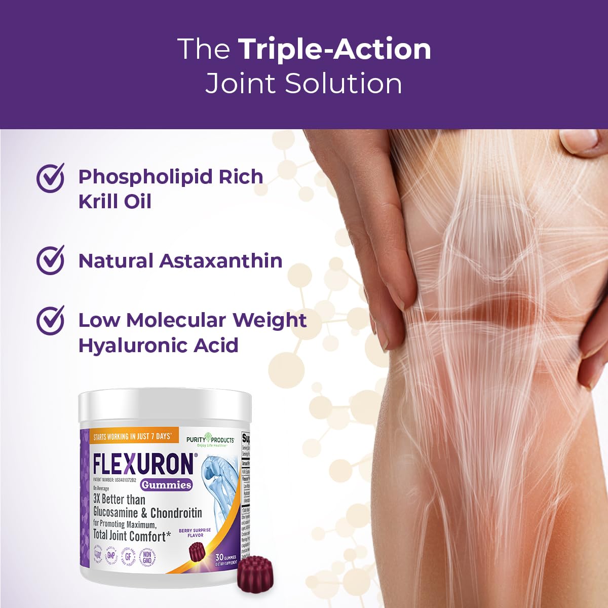 Purity Products Flexuron Gummies Joint Formula 30 Gummies