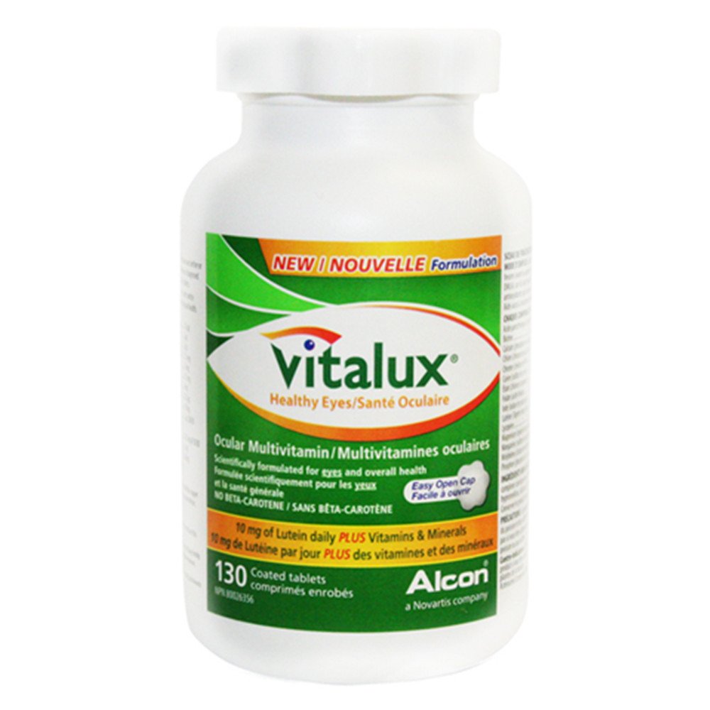 Vitalux Healthy Eyes Ocular Multivitamin with 5mg of Lutein, 130 Tablets