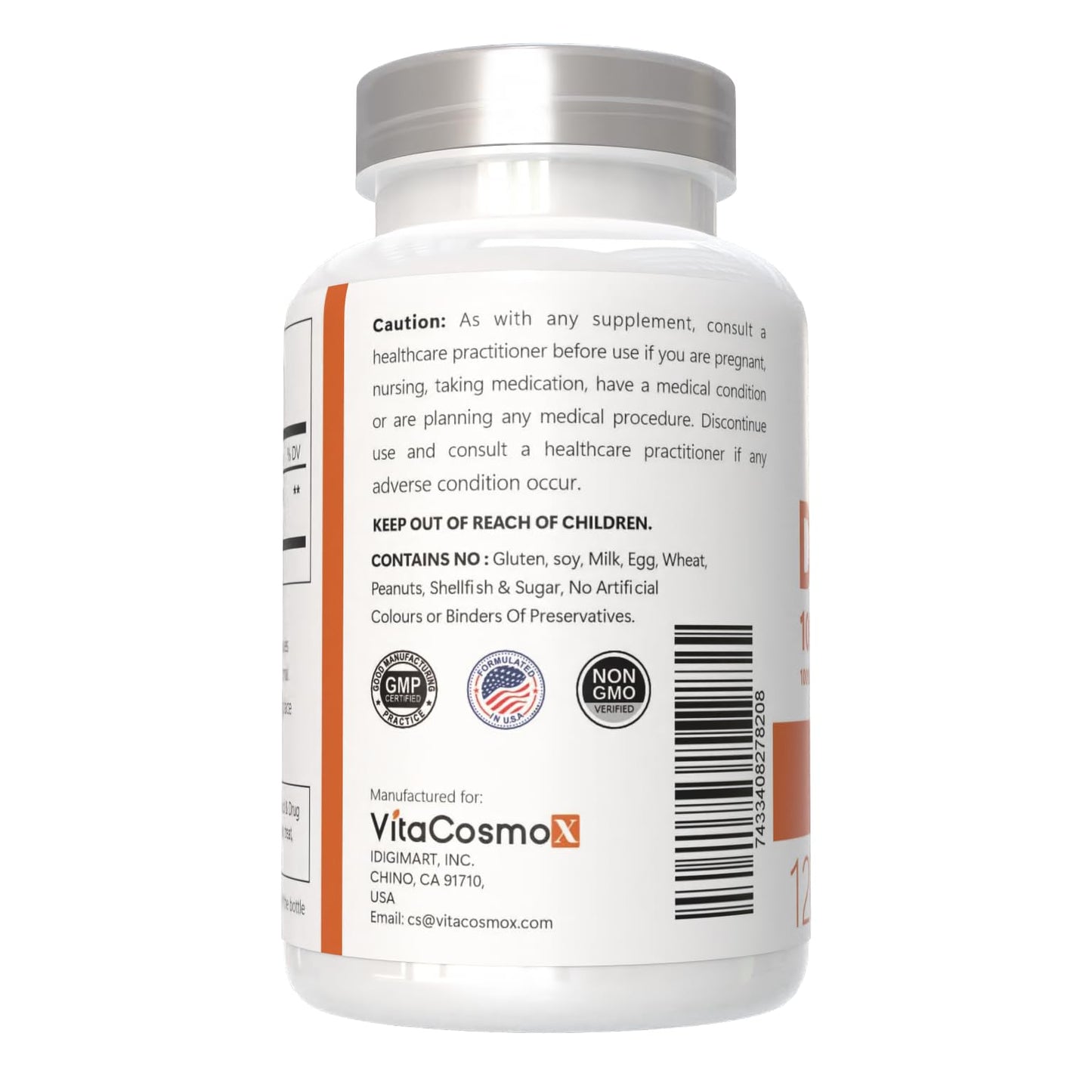VitaCosmoX Diosmin Capsules 120 Count