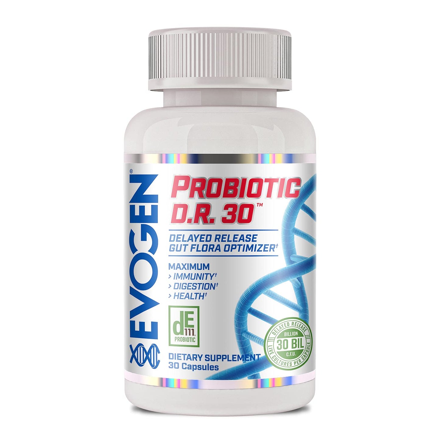 Evogen Probiotic D.R. 30 Delayed Release Gut Flora Optimizer, 30 Capsules