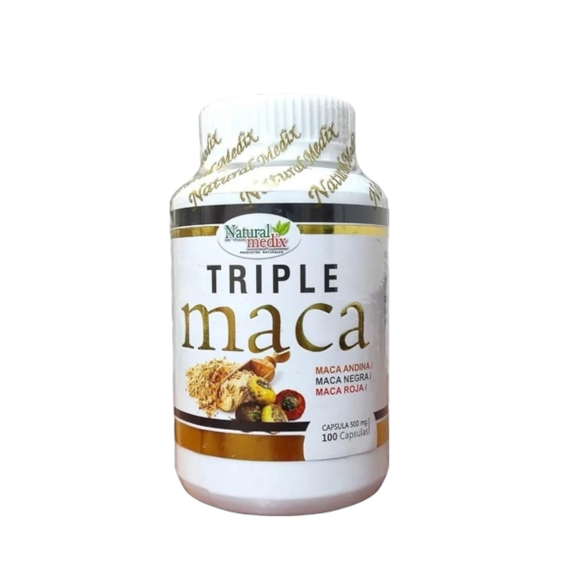 Natural medix Premium Triple Maca Black, Red, and Yellow Maca Capsule, 1 Count
